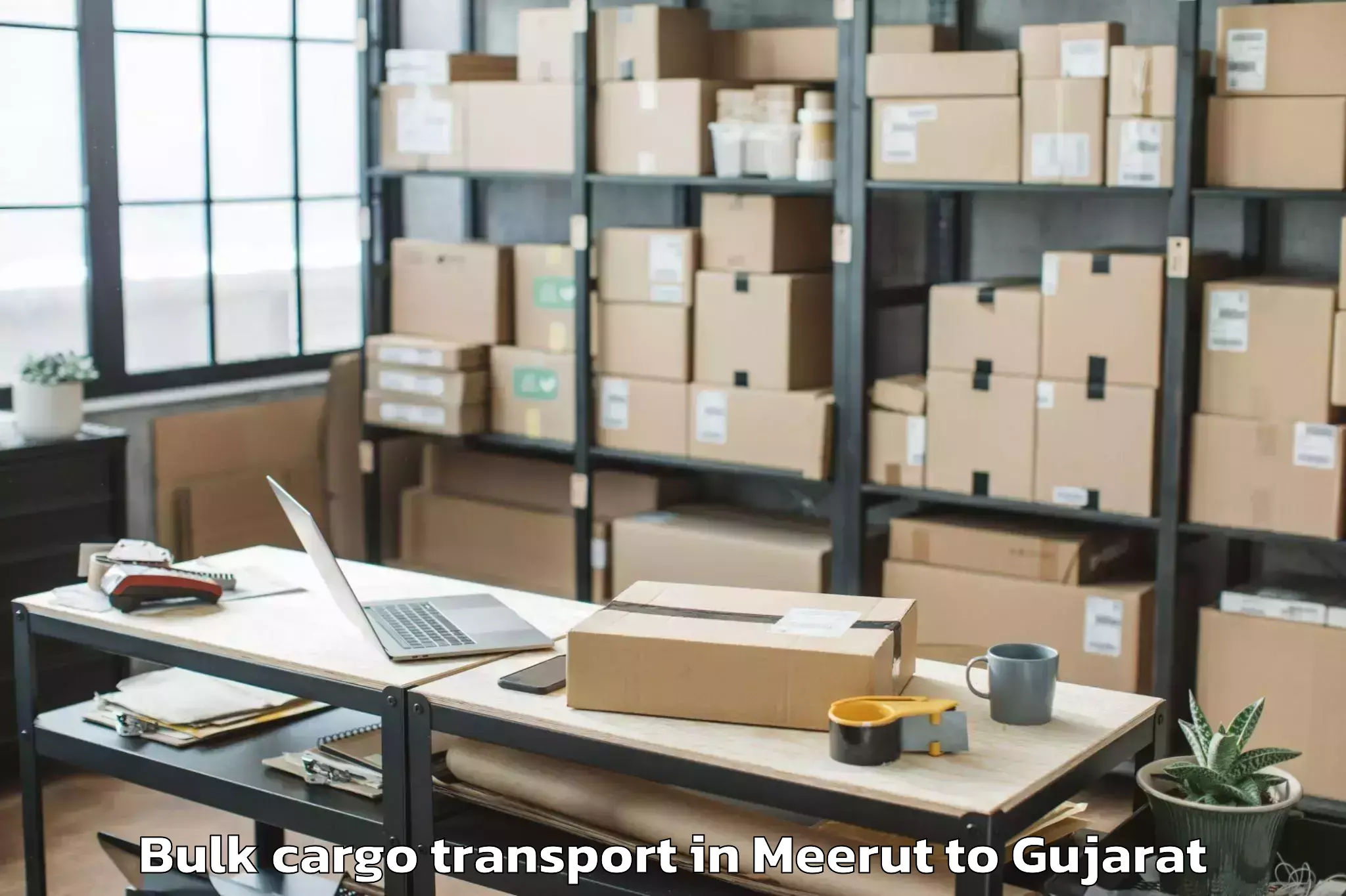 Affordable Meerut to Kodinar Bulk Cargo Transport